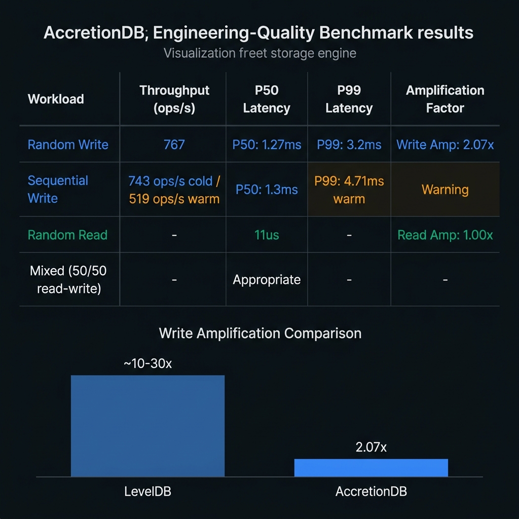 AccretionDB benchmark results